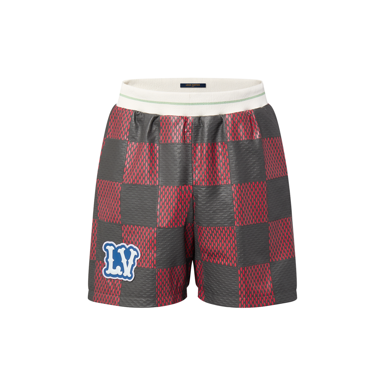 Louis Vuitton Leather Intarsia Damier Rugby Shorts